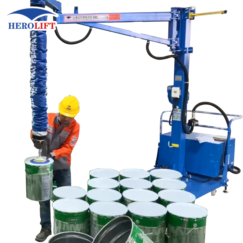 Vacuum lifting device Materials handling stacker mobile vacuum tube lifter for bag and carton