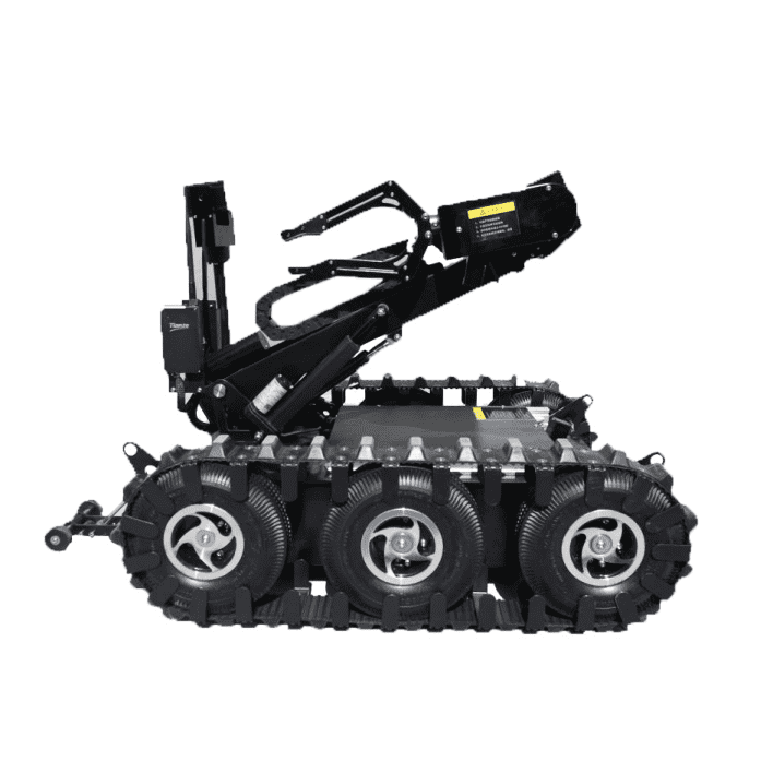 Predstavljena slika vojaškega inteligentnega robota EOD za odstranjevanje eksploziva