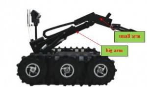 Robot EOD remoto inteligente de eliminación de explosivos militar