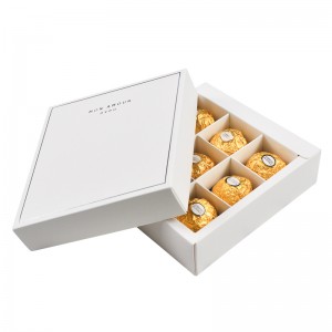 Percetakan Logo Beg Kotak Hadiah Pembungkusan Mailer Putih untuk Coklat