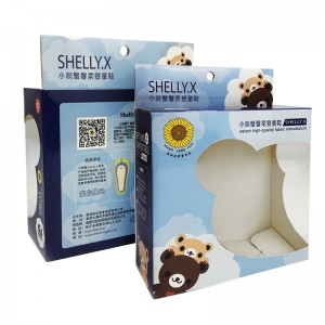 Box Baby Package Paper Printed Recyclable with Window Paper Handle
