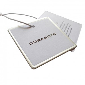 उच्च गुणवत्ता वाले सफेद कार्ड विशेष पेपर हॉट स्टैम्पिंग हैंगिंग पेपर कार्ड रस्सी के साथ