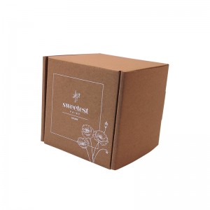 Wite UV-printsjen Recyclable Materialen Corrugated Carton Insert Package Box foar Cup