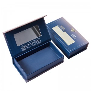 China Factory Navy Blue Book Shape Gift Box False Eyelashes Packaging