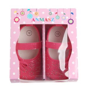 Makukulay na Baby Shoes Display Box Makapal na White Card Paper Box na may Bintana