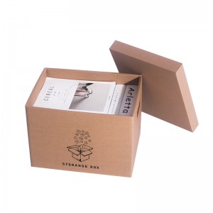 हैंडल के साथ प्रिंटिंग स्टोरेज ऑफिस डेस्कटॉप ऑर्गनाइज़र नालीदार फोल्डिंग बॉक्स