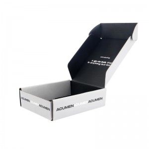 सफेद डबल प्रिंटिंग नालीदार कार्टन शिपिंग पेपर पैकेजिंग डिलीवरी बॉक्स