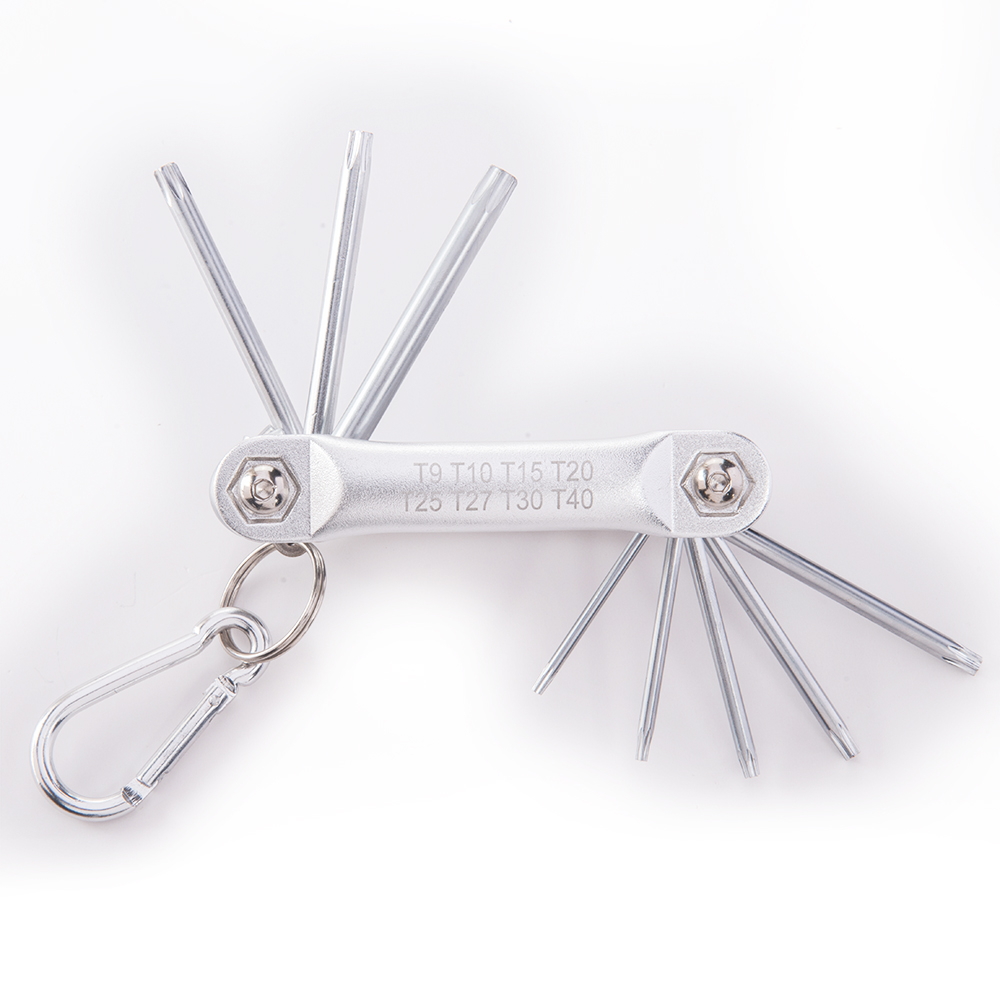Set di chiavi Torx pieghevoli in alluminio da 8 pezzi