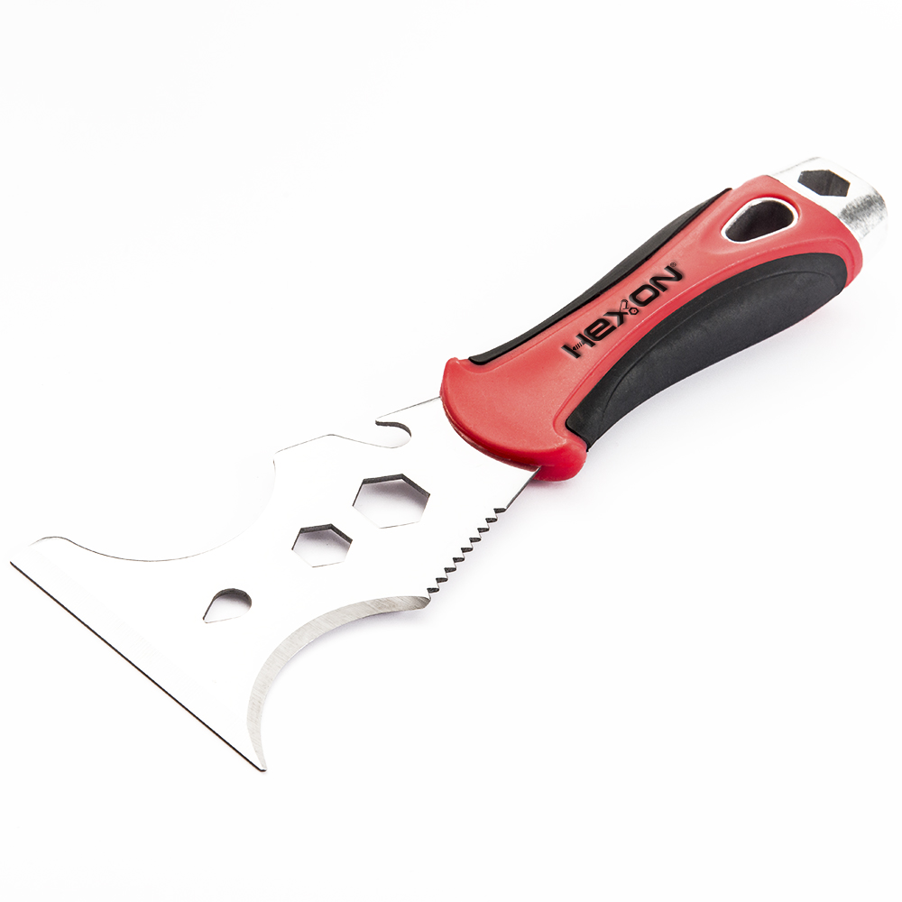 PP + TPR Saplı 15 IN 1 Paslanmaz Çelik Duvar Kazıyıcı veya Macun bıçağı