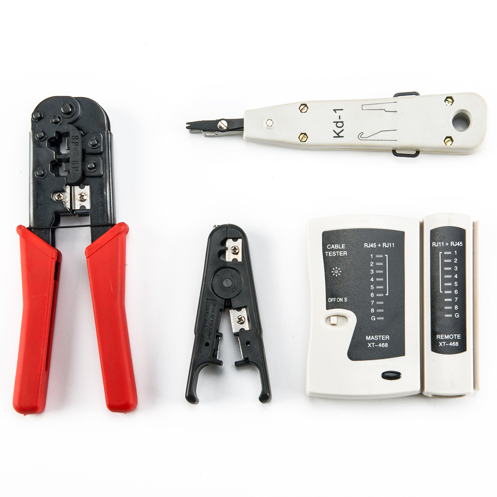 4pcs Electrician Network Coaxial Cable Tester Tool Kit