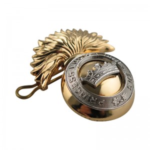 3D Gold Sliver Princess Crown Cap Badge