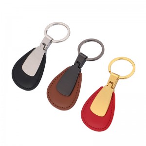 Promotional Gifts Leather Keychain With Laser Logo