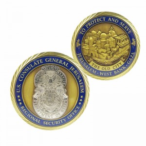 Metal US Security Office Round Challenge Coins