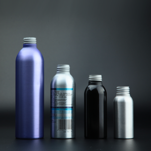 Easy make printing spraying atomizer cosmetic aluminum bottle packaging in 300ml
