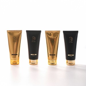 Luxury Skincare Lotion Tube in Gold+black color