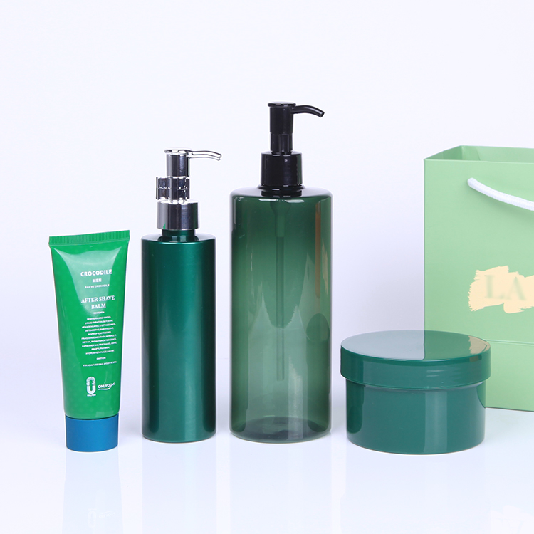 Mint green cometic packaging pump dispenser 500ml 200ml oil spray bottle