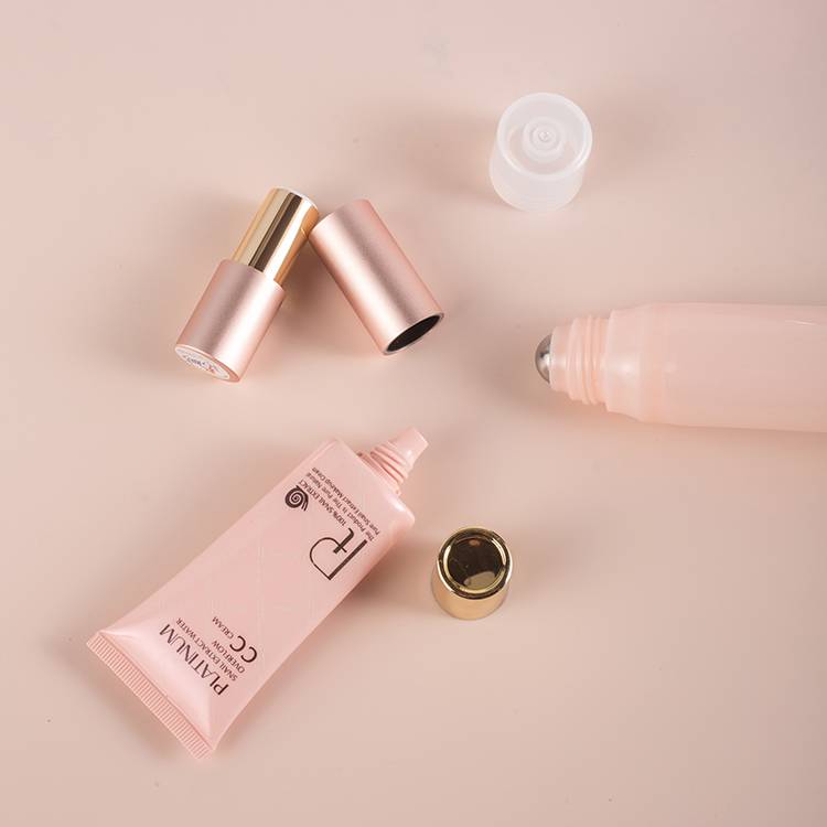 Moziturizing Spray Bottle, Sunscreen tube and Airless Serum Bottle  Rose Pink Skincare Cosmetic Packaging Mock-Up