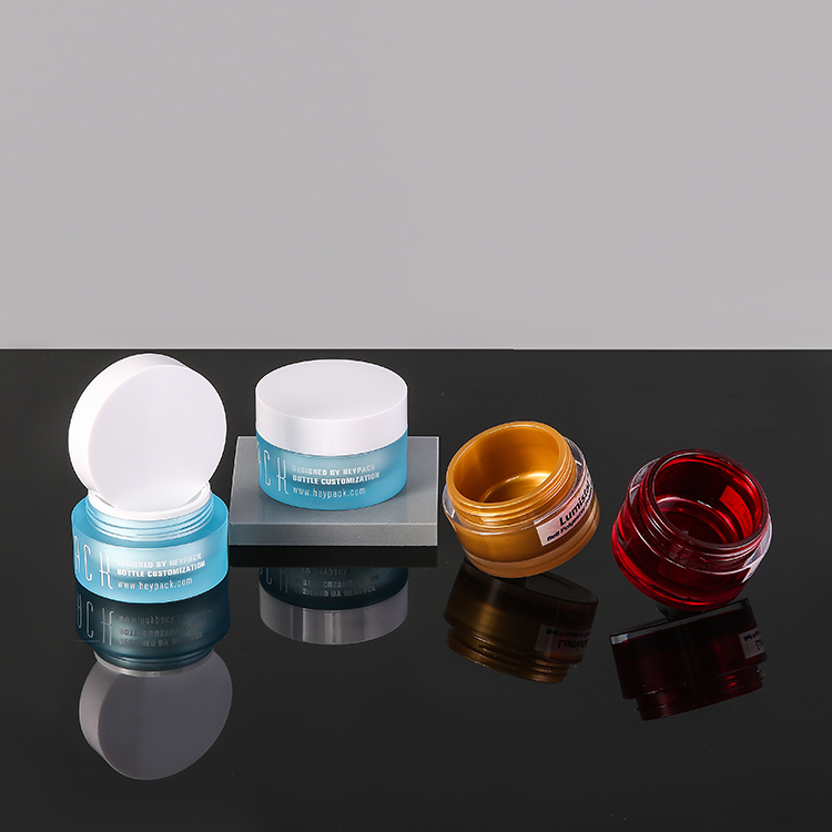 Looks like glass but New eco-friendly PET material 50g cosmetic cream jar but