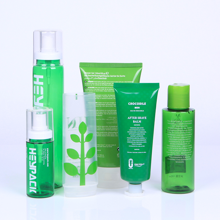 Eco friendly  Biodegradable Recycled pet bottles and tube for cosmetic packaging containers