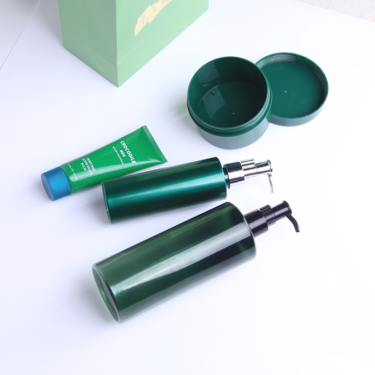 Mint green cometic packaging pump dispenser 500ml 200ml oil spray bottle