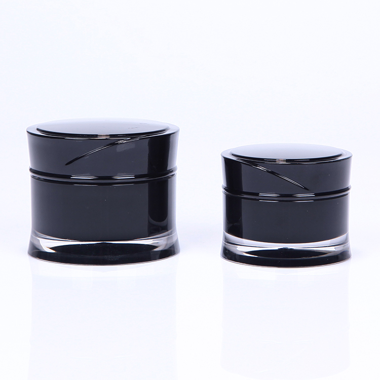 50g  Black Plastic Jar ,  Cosmetic Cream Jar