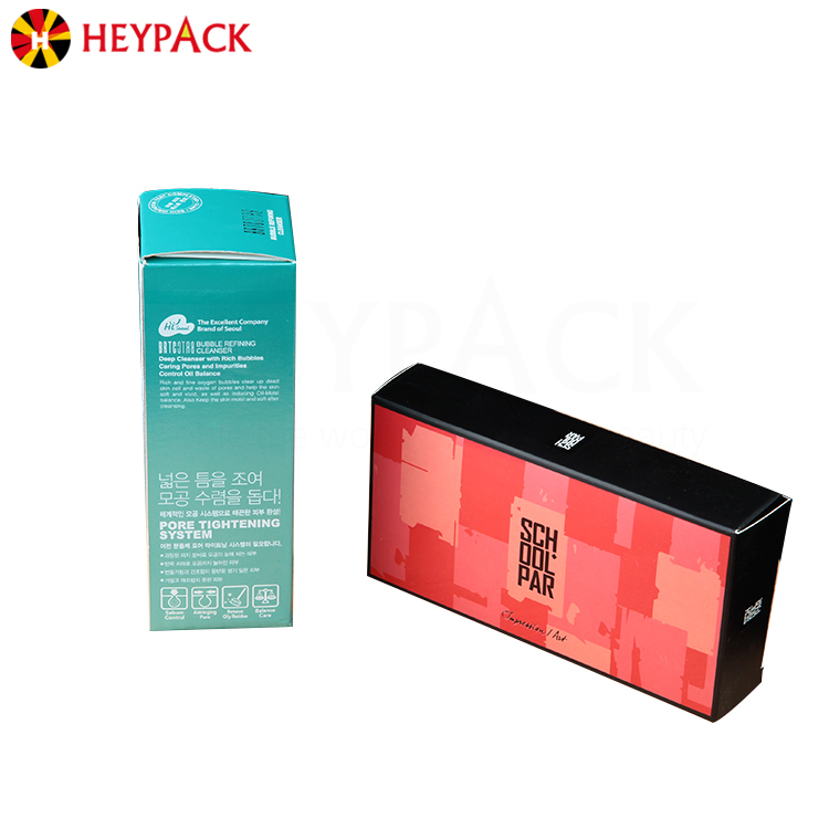 Custom logo low MOQ foldable cosmetic packaging boxes