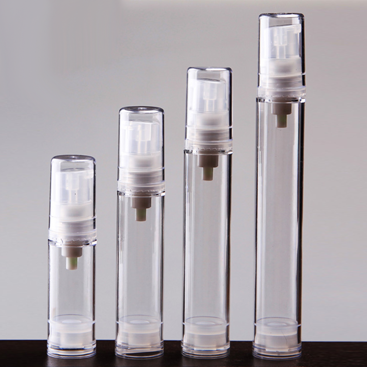 5/8/12/15ml wholesale ABS clear airless pump serum bottle, empty cosmetic pump bottle for fragrance perfume