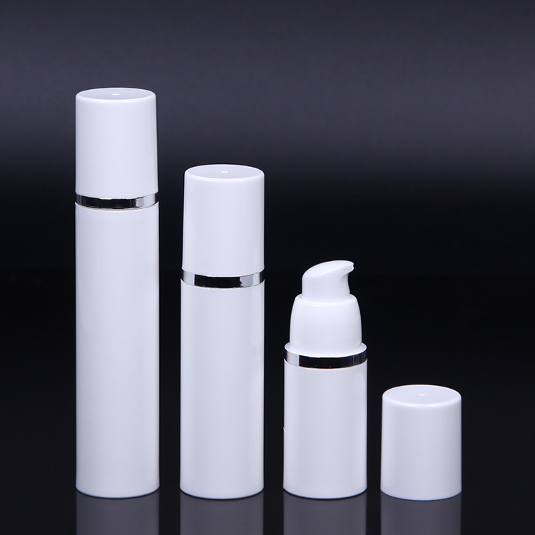 Simple Style White Cosmetic airless pump bottle 30ml 50ml