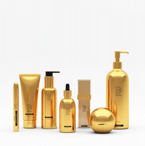 High Level Luxury Matte White 100ml 250ml 500ml Hair & Skincare Packaging Set with Gold Top