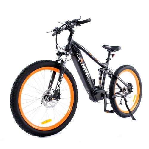 HEZZO 500 W 27,5 Zoll elektrisches E-Fahrrad mit mittlerem Antrieb 9-Gang-Aluminiumlegierung emtb-Fahrrad 15 AH LG-Lithium-Batterie-Hybrid-Rennrad E-Fahrrad hydraulische Bremsen elektrisches Mountainbike für Erwachsene