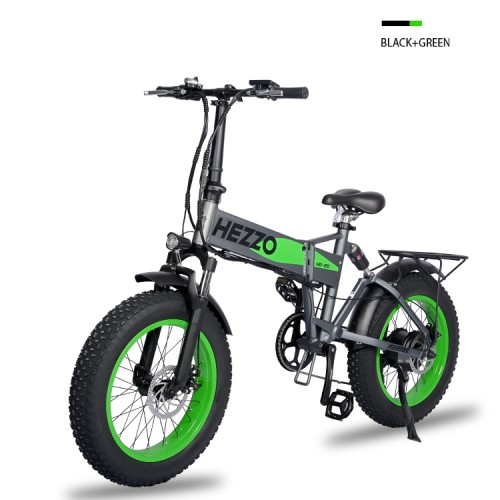 HEZZO 2022 HB20PRO 500W Motor 48V 13AH LG Lithium Battery 20 Inch Tyre Electric Bicycle Aluminium Alloy Electric Fat Tire US UK EU free shipping Folding velo electrique eBike