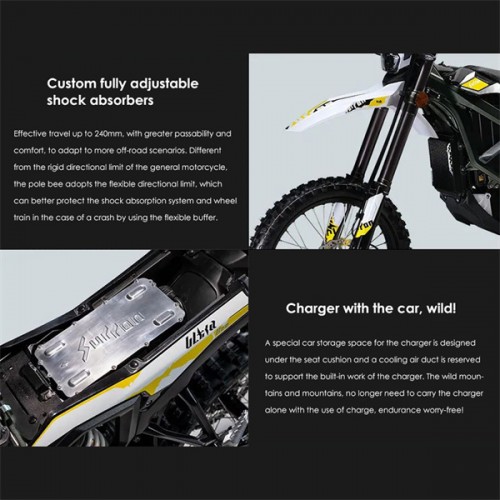 New Arrival Surron Ultra Bee Electric Dirt Bike 74v 12500W Mid Drive 440N.M 130km 55Ah 140km Long Range Off road Ebike