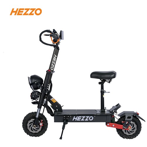 HEZZO 2022 Hot Selling Sammenleggbare elektriske scootere 5600W Off Road elektriske scootere 30AH LG batteri lang rekkevidde Engros Escooter gratis frakt Kick E Scooter For Voksne