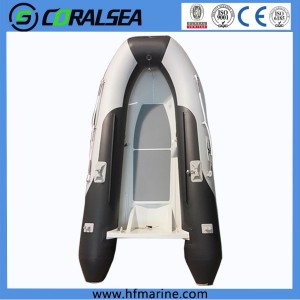 Barco inflável RIB de casco de alumínio em V profundo de dupla camada para pesca, esporte, mergulho e lazer