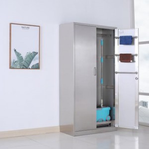 HG-SS037 Stainless steel two door cupboard cabinet for storage