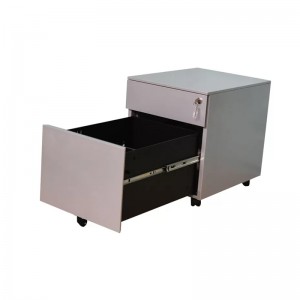HG-B09-3 mobile pedestal /Metal 2 drawer locking file cabinet with wheels