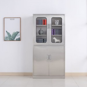HG-SS010-01 Stainless steel balcony storage cabinet for household and office use and iron cabinet for furniture