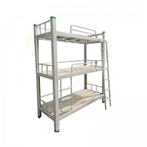 HG-55 Three Layers Of The Bed Metal Bunk Bed Students Bed Frame Dormitory Bed Bedroom School Furniture