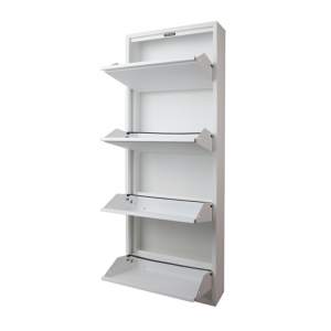 HG-4D 4 layer steel storage shoe cabinet design modern