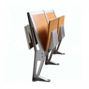 HG-110 Classroom Chair And Desk In College University School Furniture Steel Study Table Folded Desk