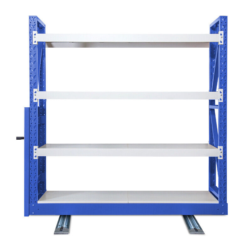 HG-057-HM2 Customized Blue Heavy Duty Metal Storage Mobile Rack With Wheels For Warehouse Featured Image