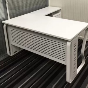 HG-B01-D25 Design stainless steel frame office furniture wooden desktop administrative office desk