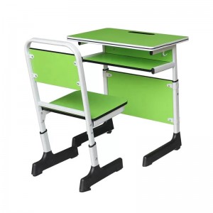 HG-A03 Double Student Desk And Chair Metal School Furniture Children Study Table