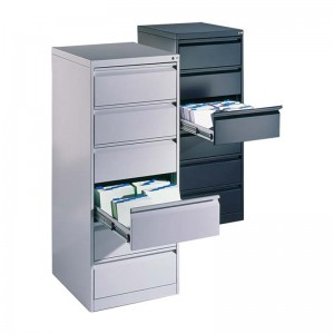 HG-003-B-6D Customized Office Furniture Steel Six Drawer Vertical Filing Cabinet with Handle