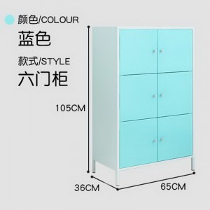 HG-013+ 6-Door Steel Storage Cupboard Aluminium Alloy Knob