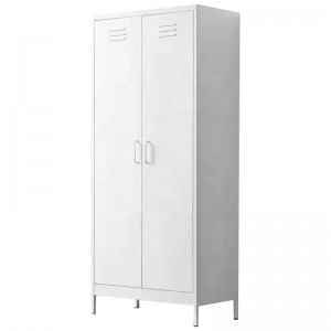 HG-205 high quality steel storage cabinet bedroom clothes 2 door metal wardrobe