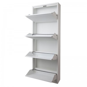 HG-4D 4 layer steel storage shoe cabinet design modern