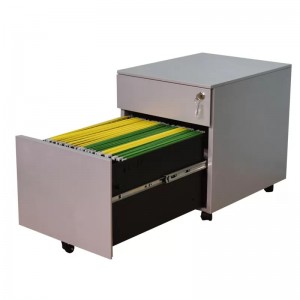 HG-B09-3 mobile pedestal /Metal 2 drawer locking file cabinet with wheels