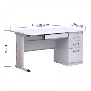 HG-059A-02 School Furniture Steel Library Writing Table Computer Desk Office Desk Metal Student Computer Table