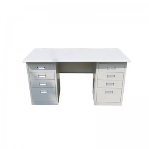 HG-060A-04 Simple and durable 8 drawer steel office furniture desk modern design office computer desks